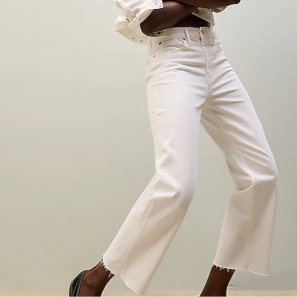 J crew slim wide leg jeans white wash - Picture 4 of 5